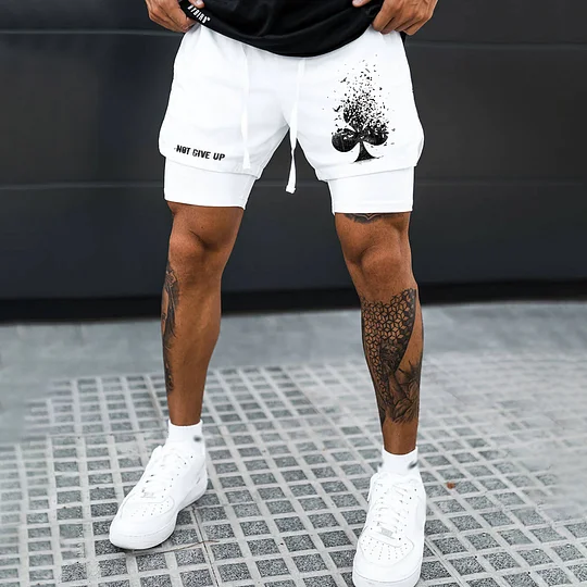 Death Card Casual Gym Performance Shorts