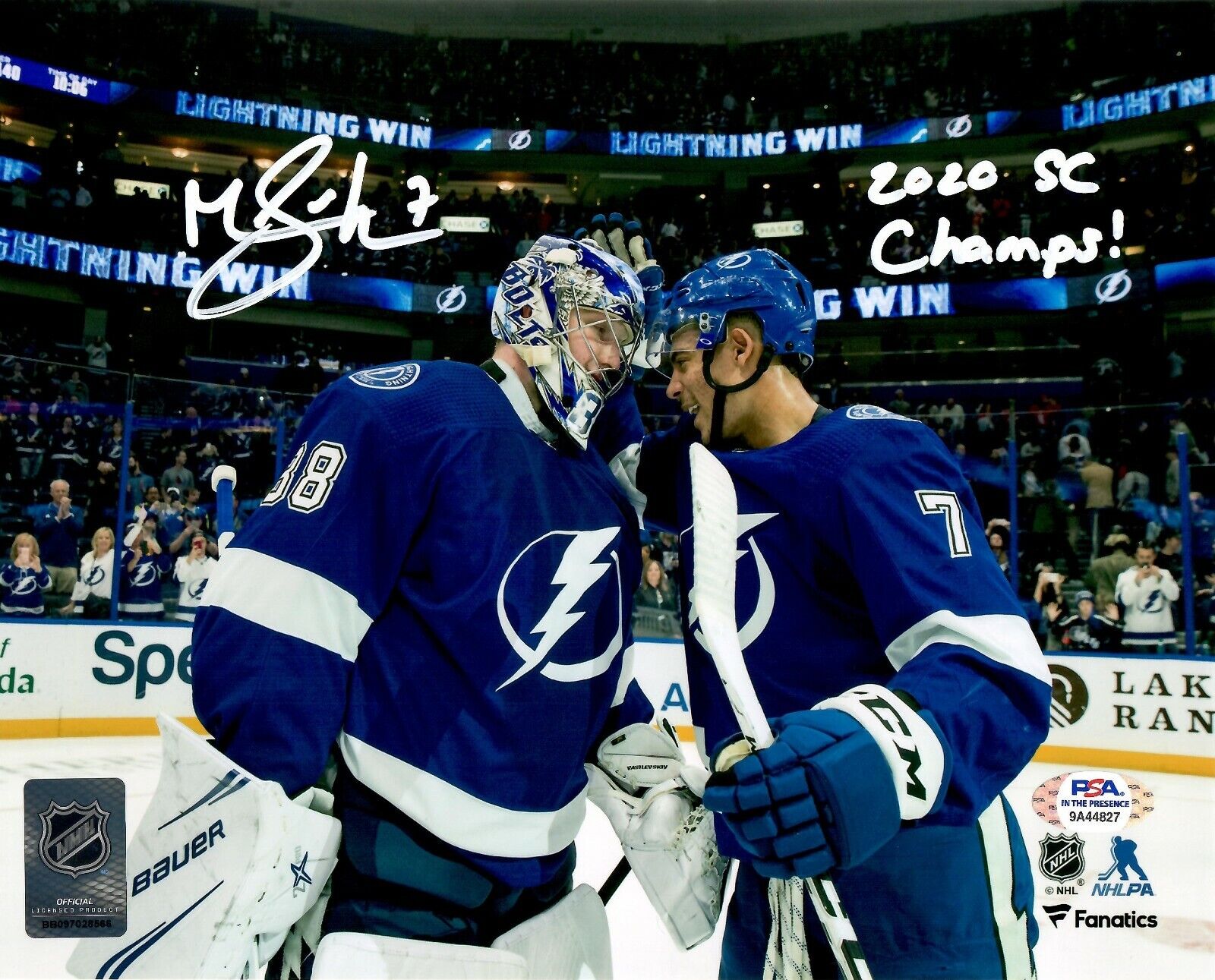 Mathieu Joseph autograph inscribed 8x10 Photo Poster painting NHL Tampa Bay Lightning PSA COA