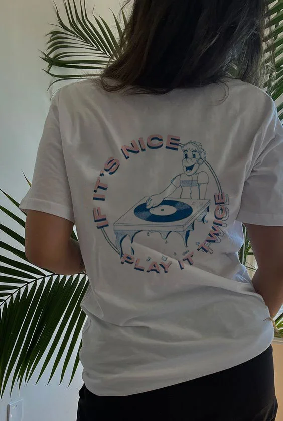 DISCO ONLY 'Play it Twice V1' Tee - White