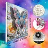 Kit d&rsquo;art diamant&eacute; de perceuse en forme sp&eacute;ciale bricolage de papillon fleur avec cadre 25x25cm