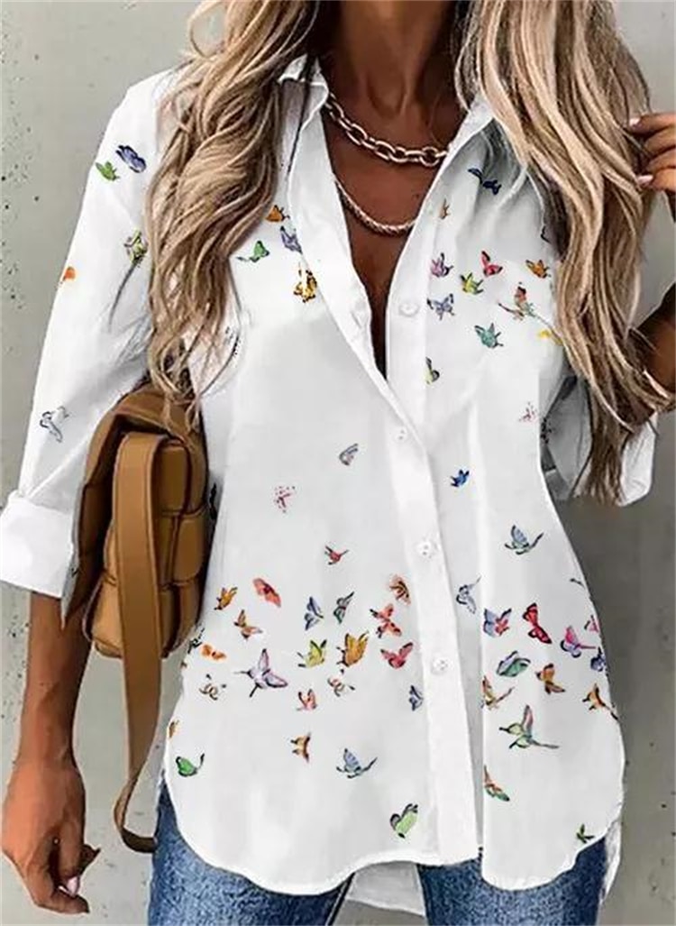 Chasenstones Temperament long-sleeved woman shirt casual  shirt woman elegant blouse woman