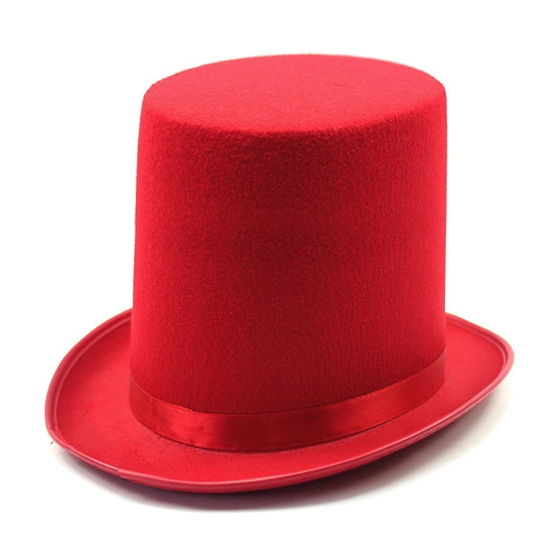 High Hat Retro British Gentleman Jazz Hat Magician Hat Performance Sequin Hat Rain Silk High Barrel Top Hat Non-woven Fabric
