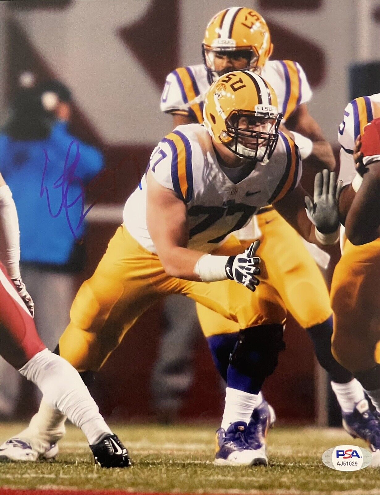 Ethan Pocic Signed Autographed Lsu Tigers Seahawks 8x10 Photo Poster painting PSA/DNA