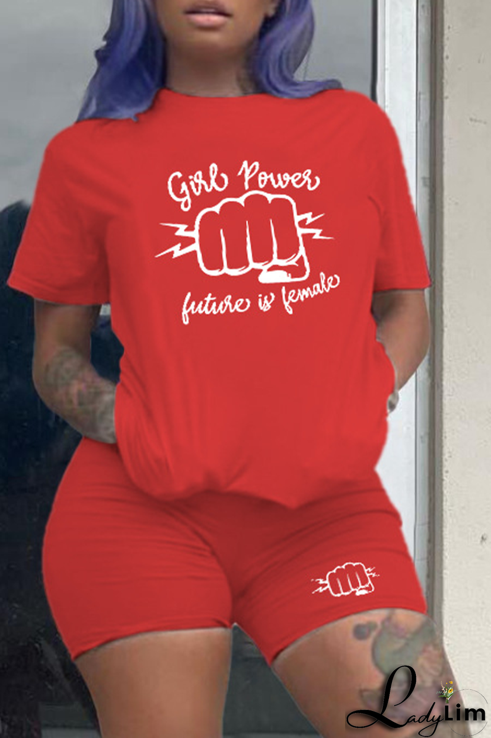 White Casual Print Patchwork O Neck Short Sleeve Two Pieces