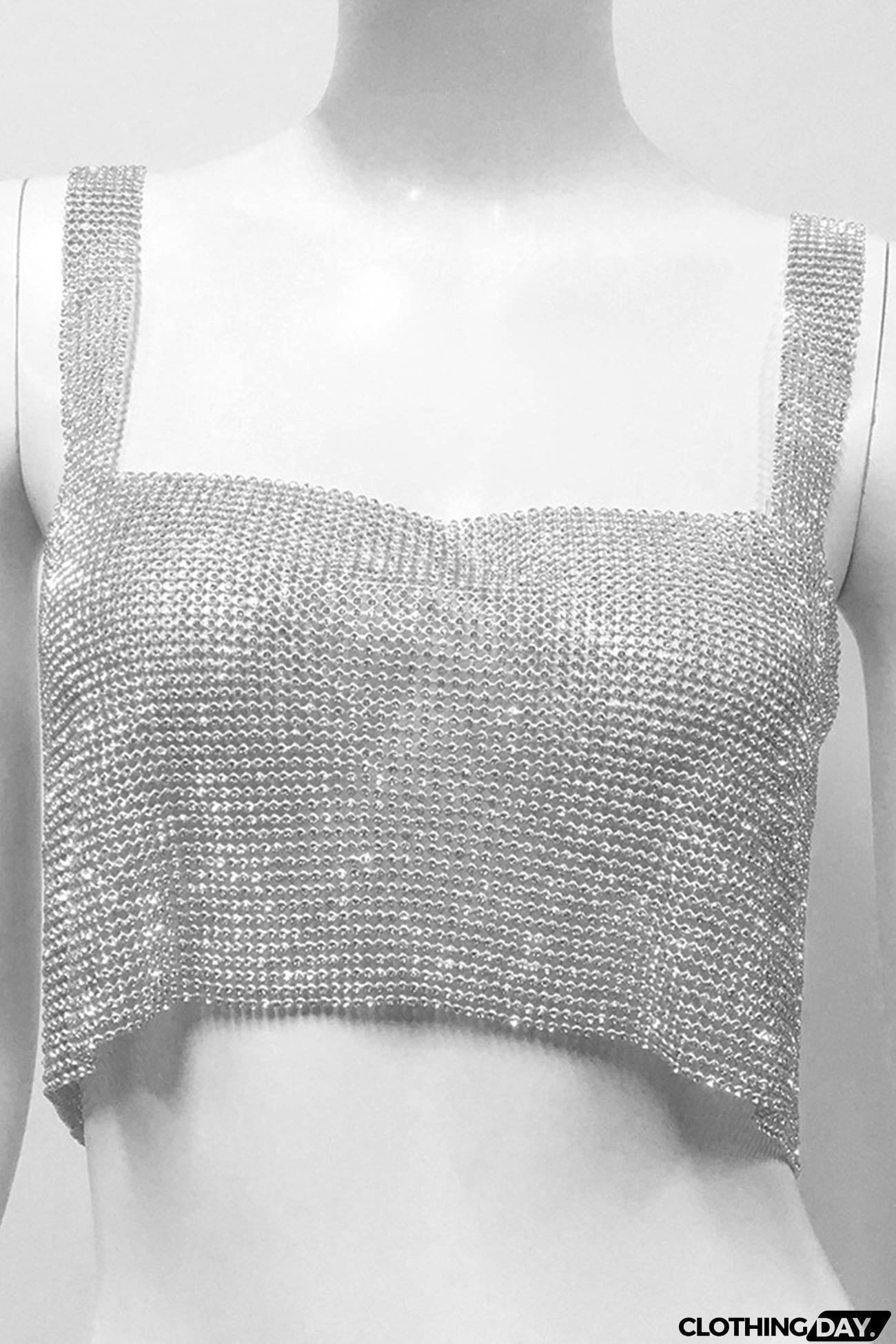 Rhinestone Square Neck Tank Top