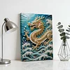 (30x40cm)DIY Pearl Painting Framed Dragon Handmade Pearl Material Art Kit Living Room Decor