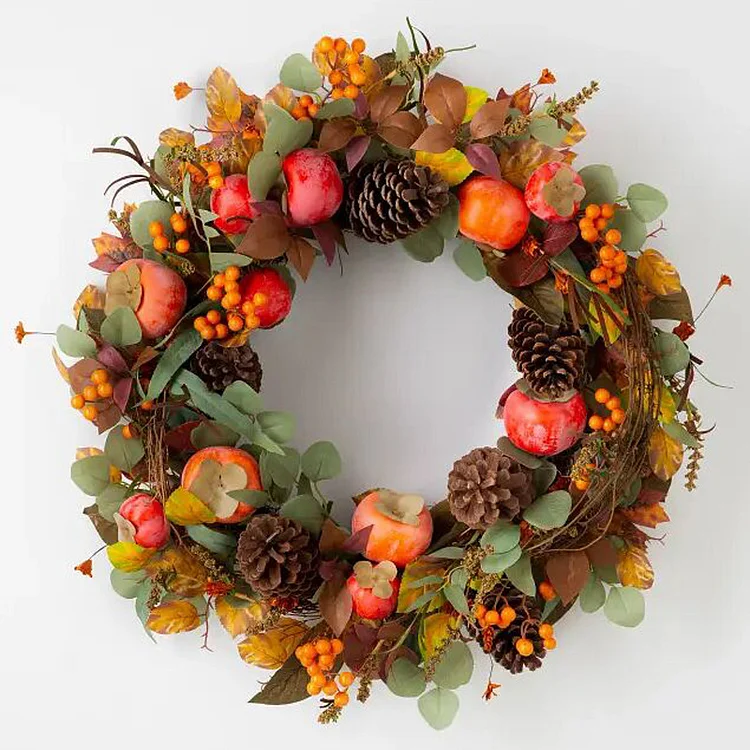 Fall Peony and Pumpkin Wreath - Year Round Wreath 7