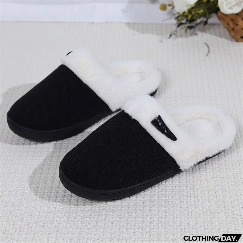 Non-slip Soft Flat Cotton Slippers for Couples