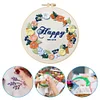 Flower-DIY Embroidery Kit with Pattern Cotton Threads Needles Hoop 30*30cm/11.81*11.81in tapestrymarket