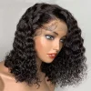 Bob Wigs 100% Human Hair Straight Wig 5x5 Lace Closure Wig 12inches Black Hair Pre Plucked 