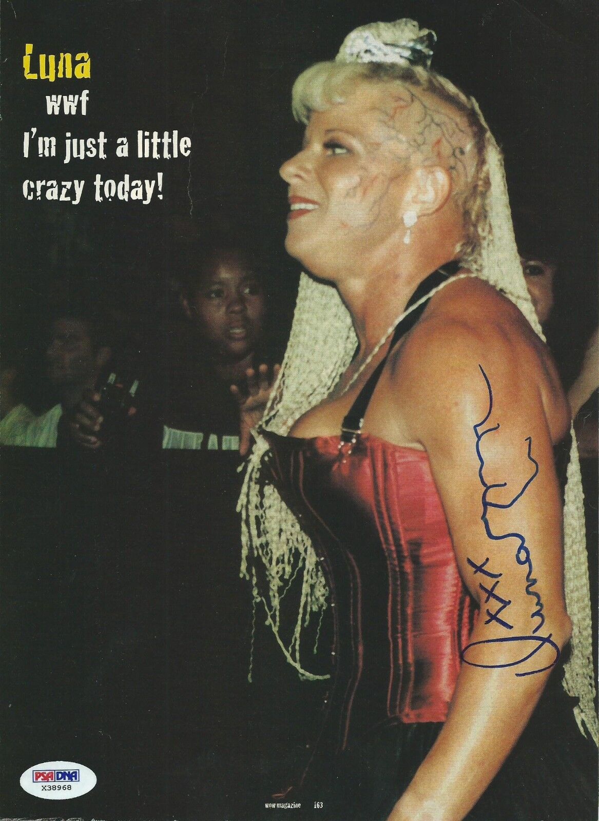 Luna Vachon Signed WWE 8x10 Magazine Photo Poster painting PSA/DNA COA WWF Wrestling Autograph 1