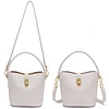 Elegant Plain Color Women's Cross Shoulder Bucket Handbag