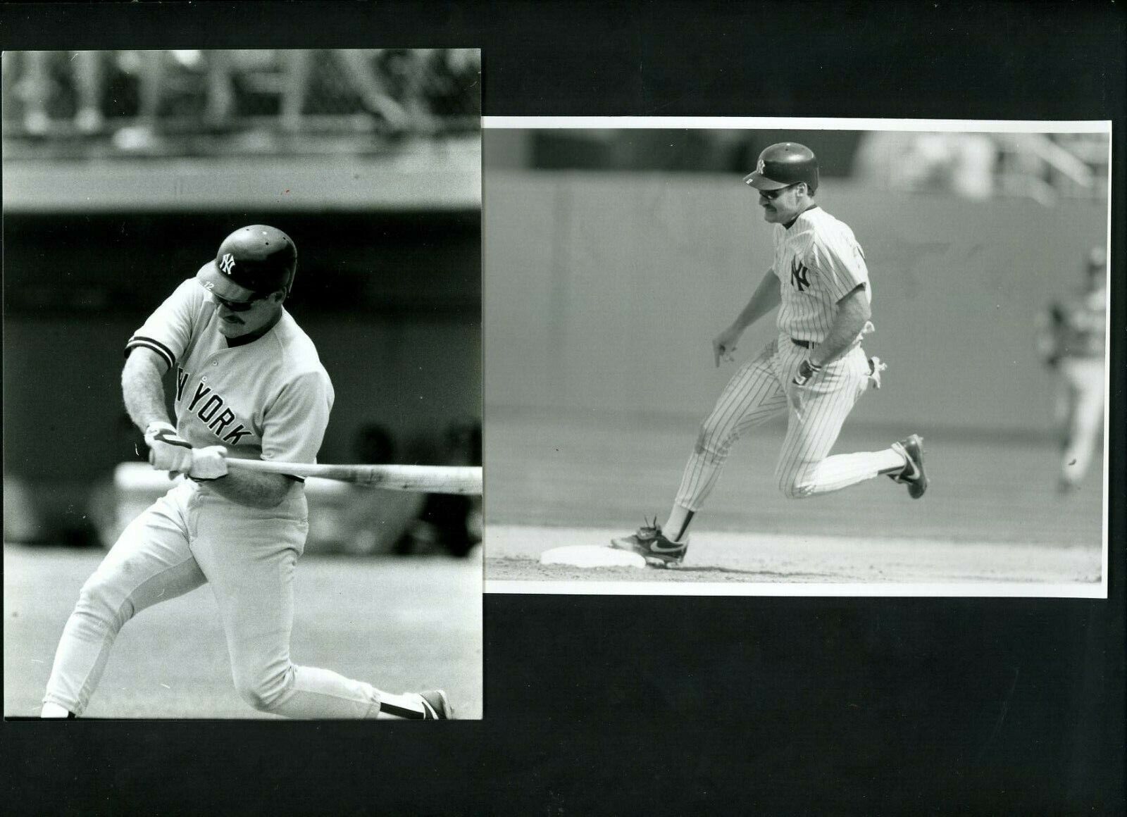 Wade Boggs LOT of TWO Press Original B&W Photo Poster paintings New York Yankees