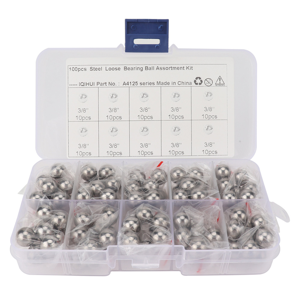 

100pcs Precision Steel Bearing Balls 5/16 inch G25 with Clear Plastic Box, 501 Original