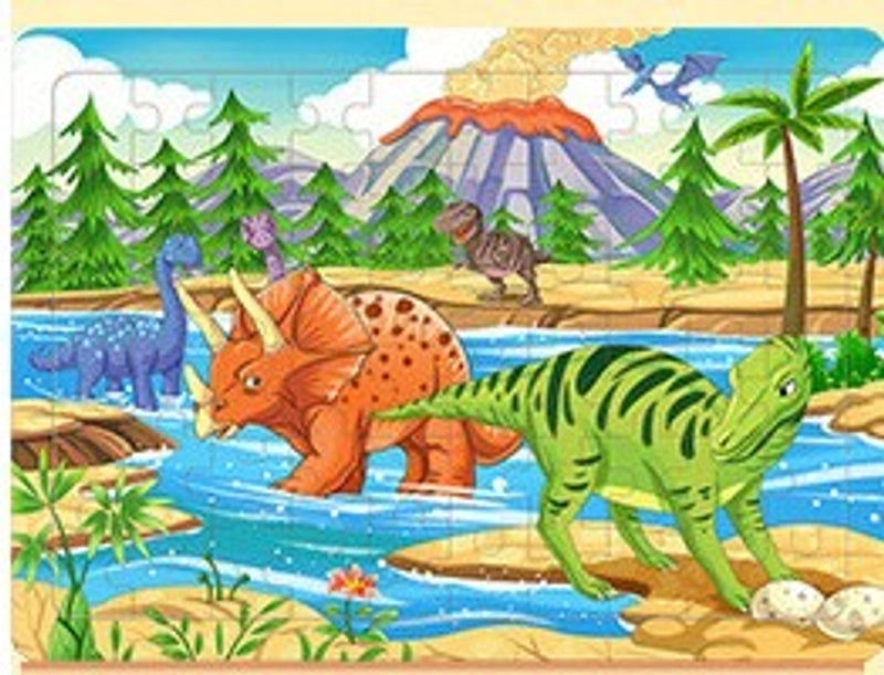 Puzzles Toddler(3-6years) Cartoon Wood Toys