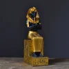 Ancient Egyptian pyramid puppet mummy pharaoh golden mask ancient civilization ornaments Egyptian pharaoh prince bookends