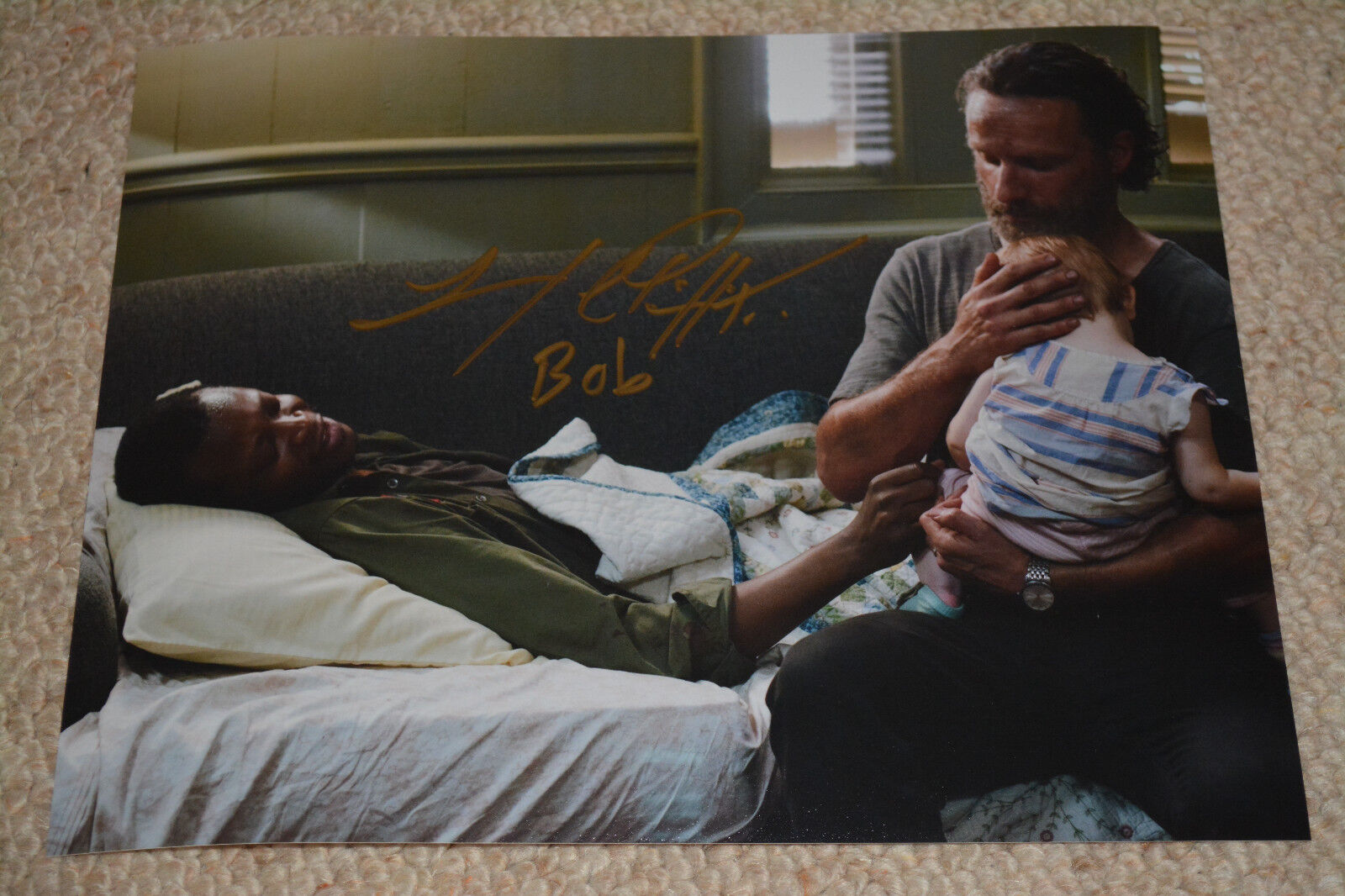 LAWRENCE GILLARD JR. signed autograph In Person 8x10 WALKING DEAD Bob