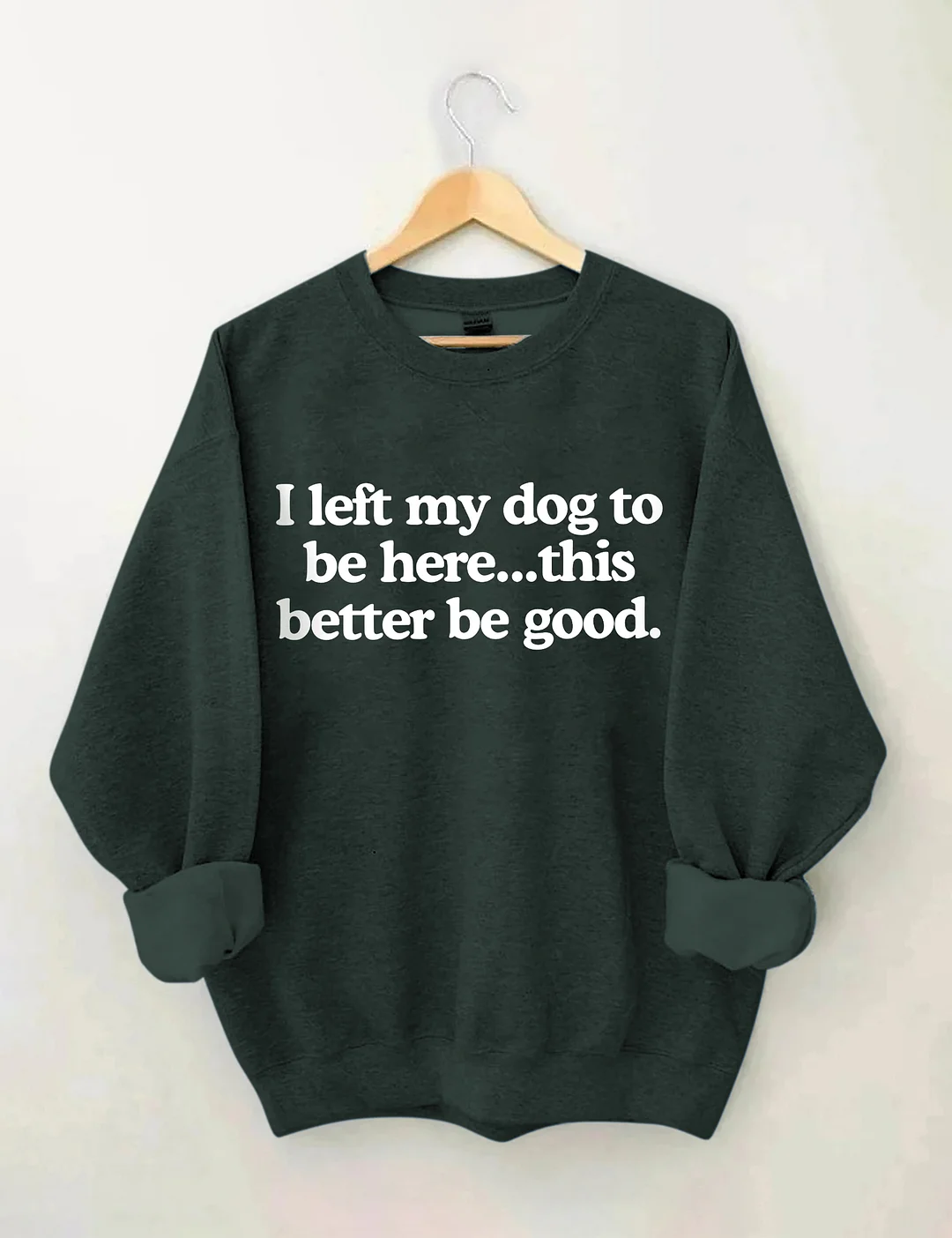 I Left My Dog To Be Here This Better Be Good Sweatshirt