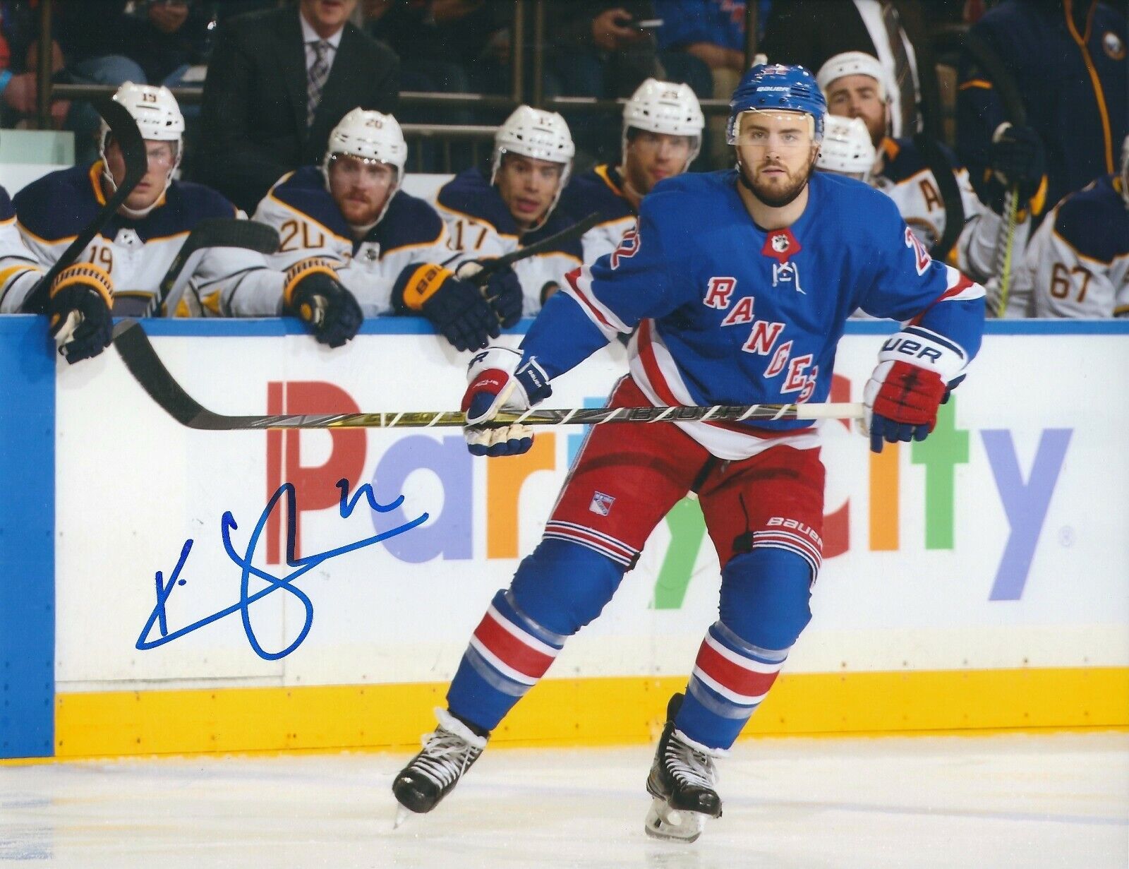 Signed 8x10 KEVIN SHATTENKIRK New York Rangers Autographed Photo Poster painting - COA