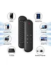 M5 Air Mouse Keyboard Remote Rechargeble 2.4G+BT5.2 7 Color Backlit for Smart TV