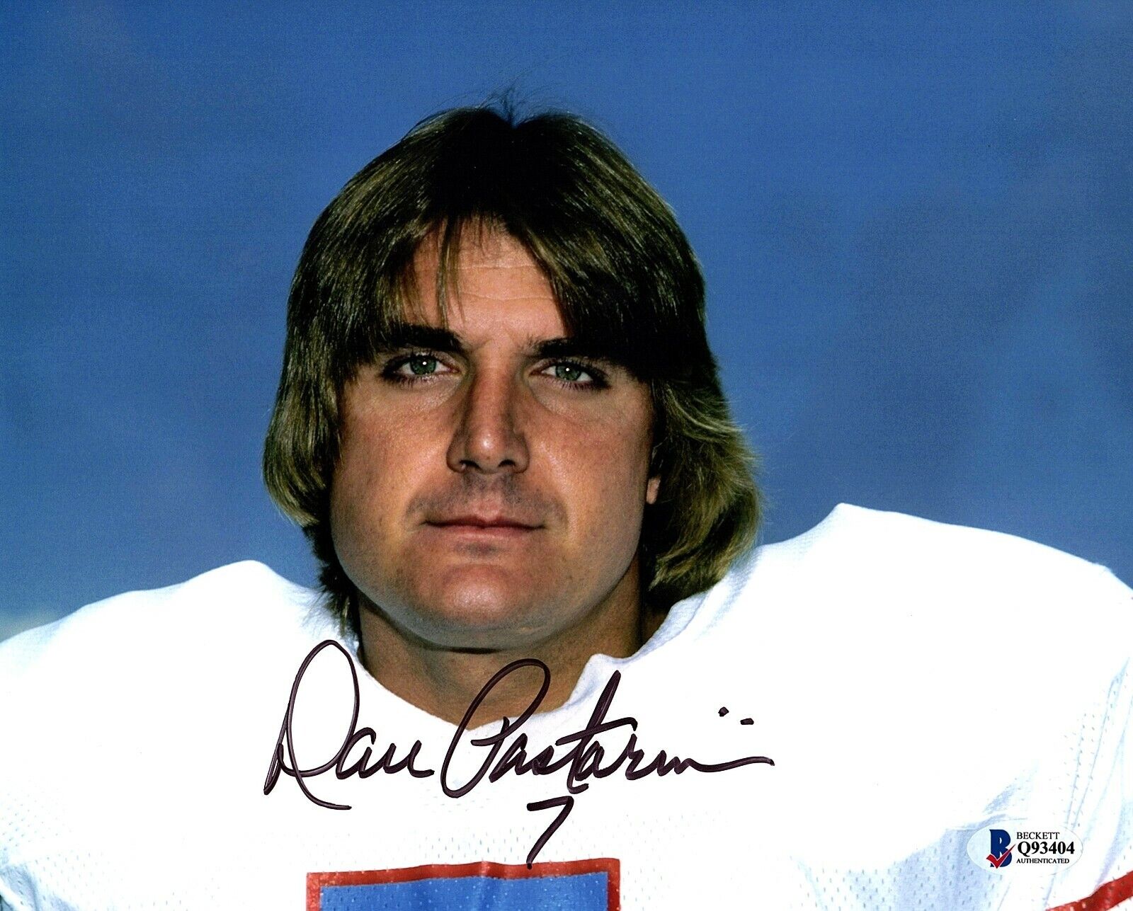 DAN PASTORINI Signed 8X10 Photo Poster painting HOUSTON OILERS