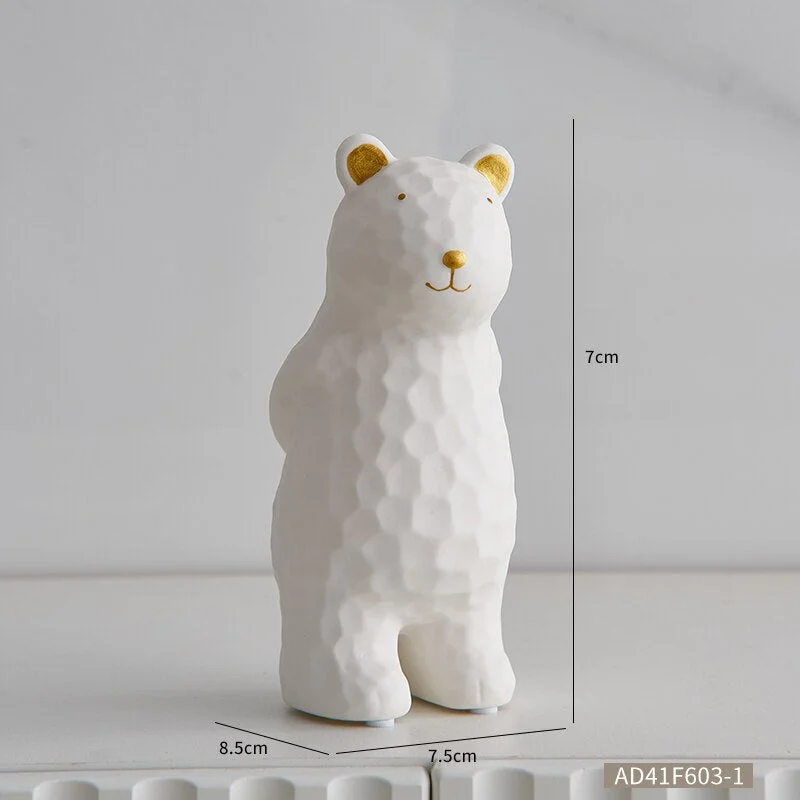 Ceramic Sculpture Home Decoration Accessories Modern Animal Model Statues for Decoration Living Room Table Decoration Gifts