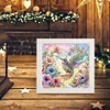 5D DIY Partial Special Shaped Drill Diamond Painting Hummingbird With Frame Kit 19.2x19.2cm