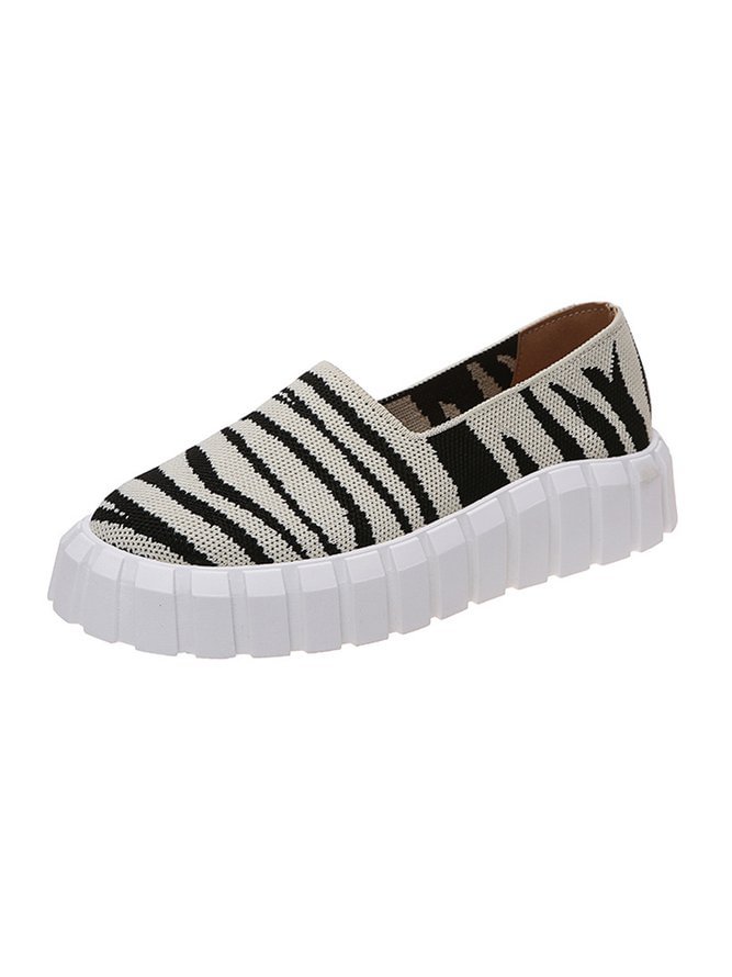 Zebra Pattern Platform Casual Shoes CS524- Fabulory