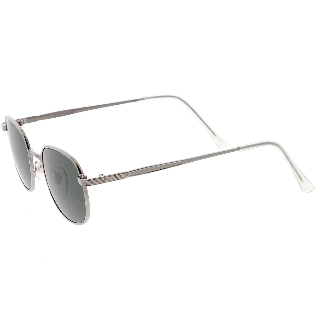 True Vintage Metal Square glasses Slim Metal Arms 46mm