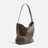 Large Capacity Nubuck Leather Texture Women's Shoulder Bag