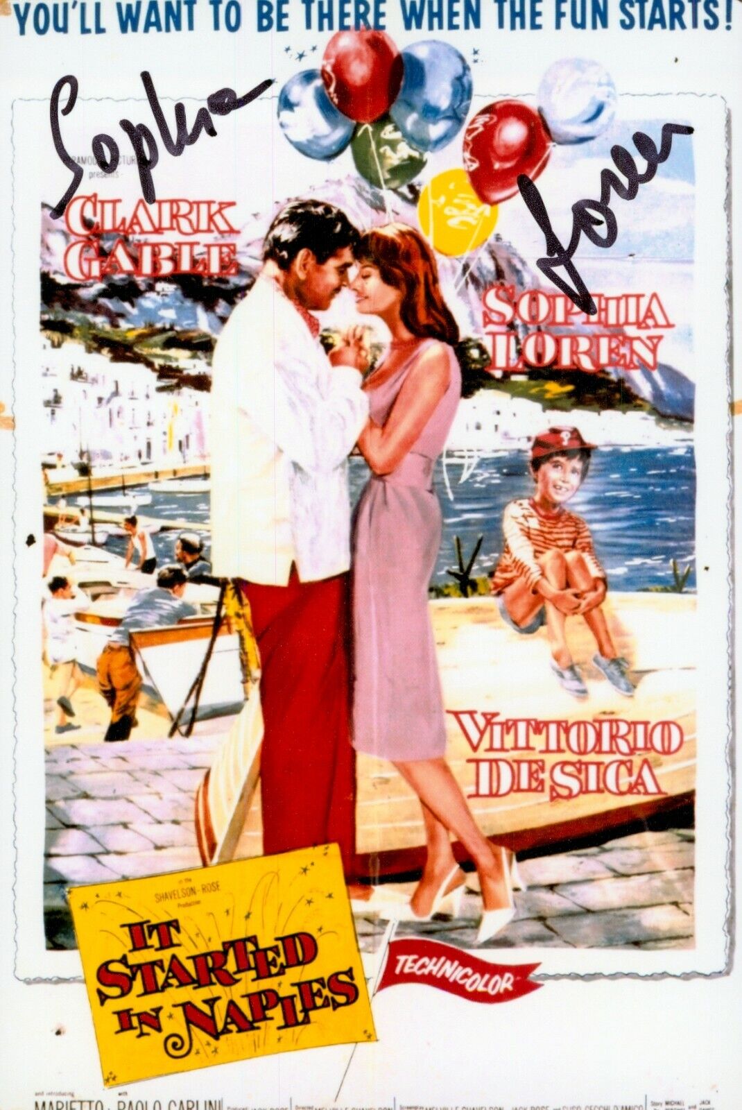 Sophia Loren Hand Signed 6x4 Photo Poster painting It Started in Naples Houseboat Autograph +COA