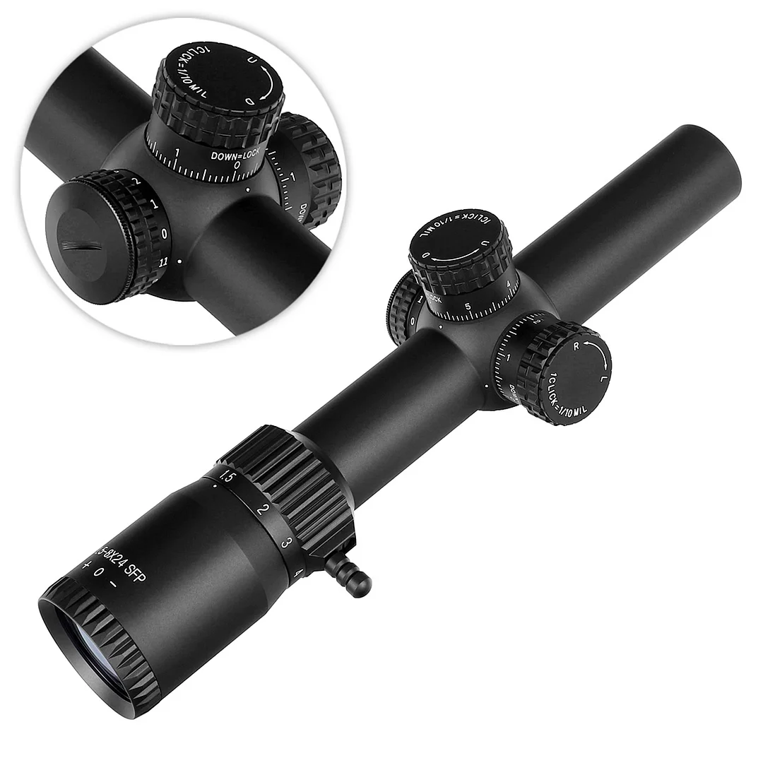 ohhunt® 1.5-8X24 IR 30MM SFP Red Illuminator Tactical Scope