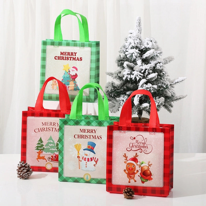 Christmas Cute Christmas Tree Snowman Elk Nonwoven Party Festival Gift Bags