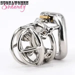 pornhint Pornhint Male Chastity Spikes Stainless Steel Cage Locking With 6 Screws Chastity Devices