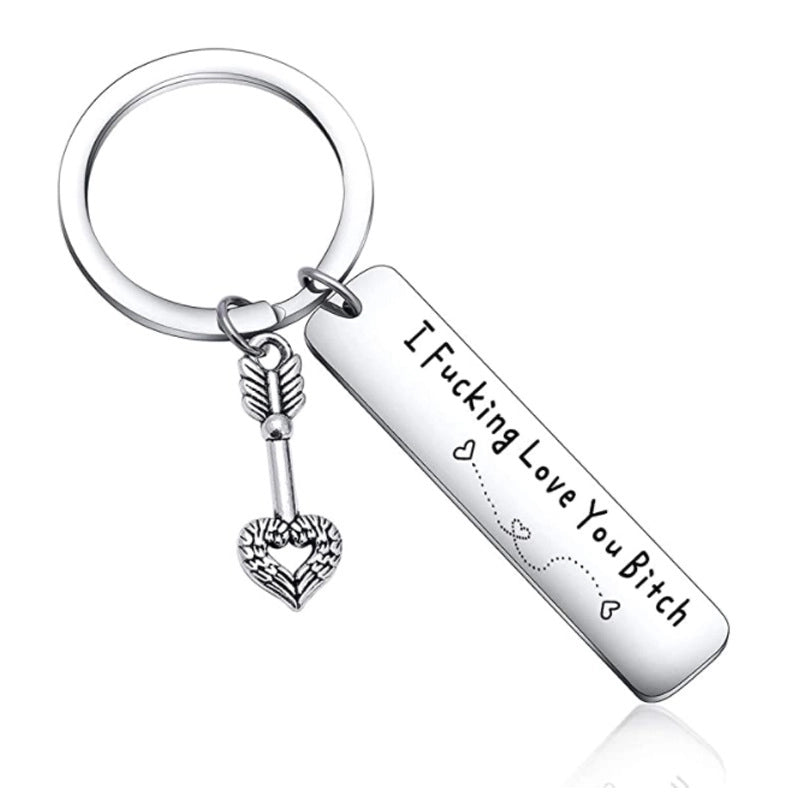1 Piece Minimalist Letter Stainless Steel Plating Unisex Bag Pendant Keychain