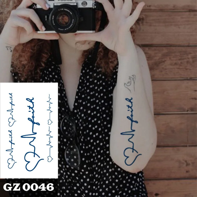 1Pcs Ink Juice Butterfly Text Tattoos Body Art Waterproof Temporary Tattoo Sticker For Men Women