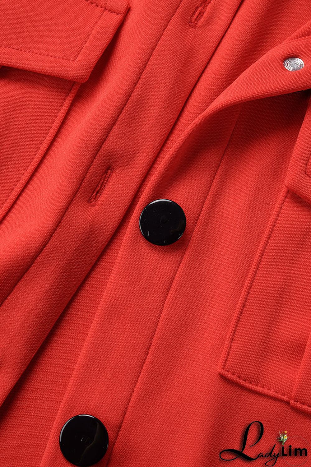 Red Casual Solid Patchwork Turndown Collar Short Sleeve Two Pieces