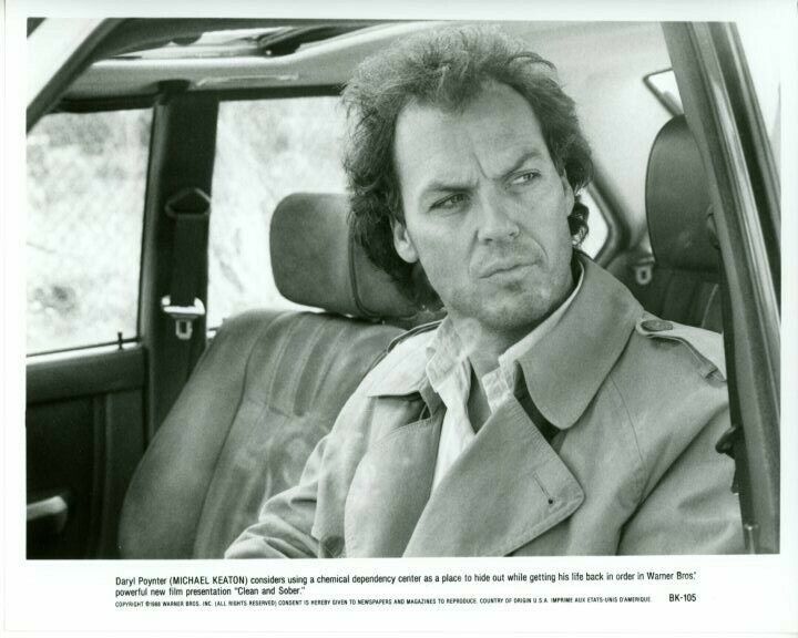 Michael Keaton Clean and Sober original press Photo Poster painting