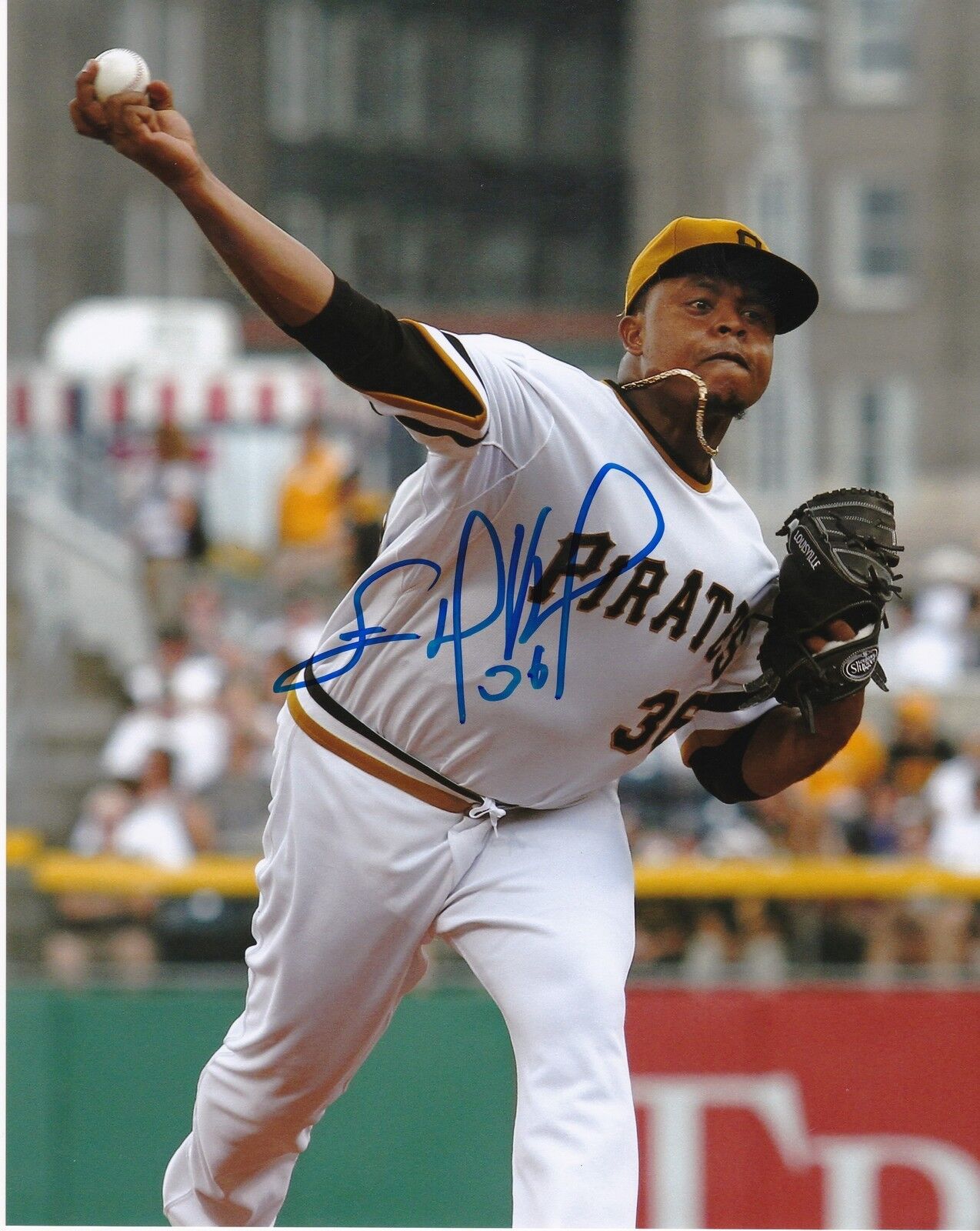 EDINSON VOLQUEZ PITTSBURGH PIRATES ACTION SIGNED 8x10