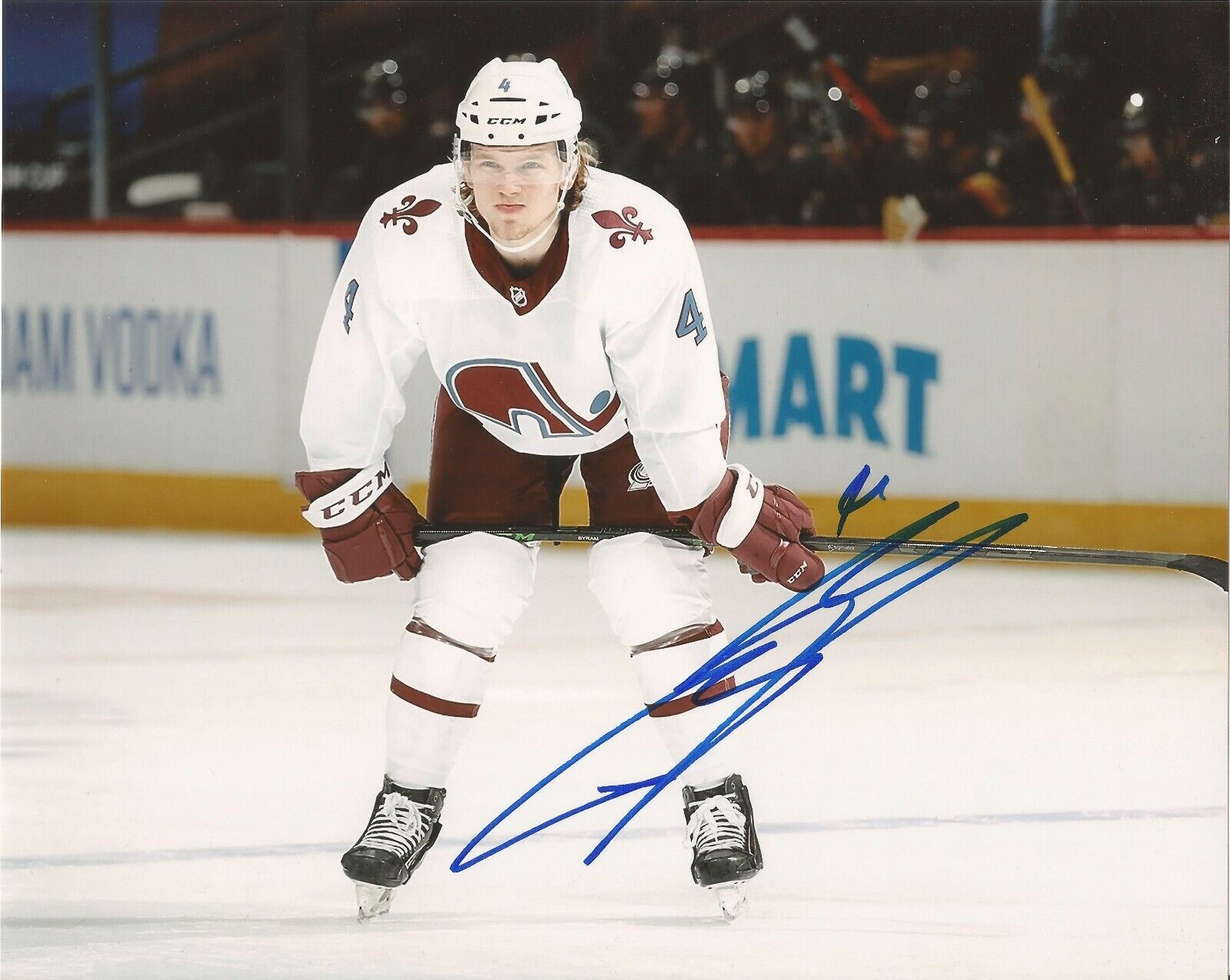 BOWEN BYRAM SIGNED COLORADO AVALANCHE ACTION 8x10 Photo Poster painting #6 with PROOF & COA