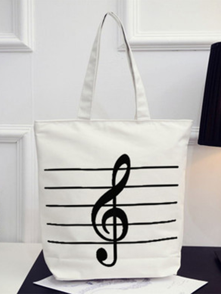 Music Notes Print Music Lover Essential Shoulder Bag wearshes