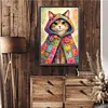 Diamond Painting -DIY Round Drill Cat with a Hat(40x60cm)