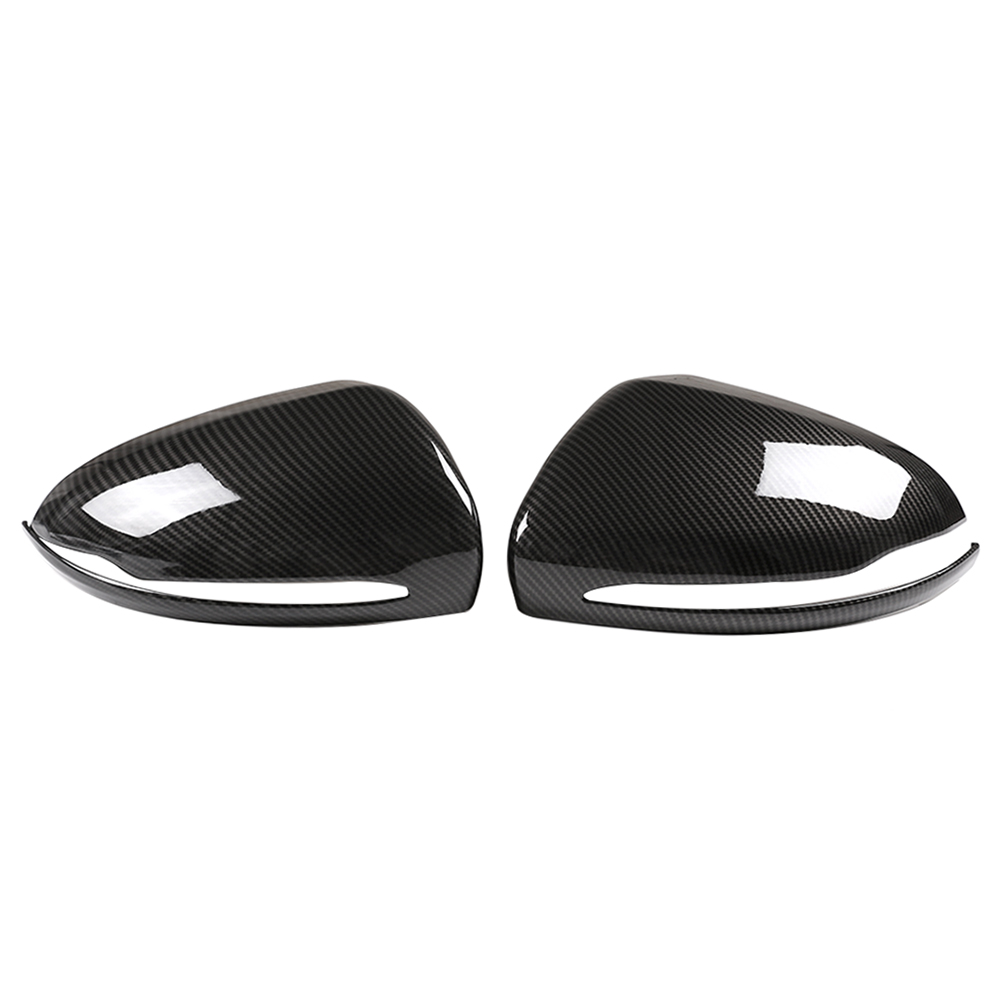 

ABS Door Mirror Cap Trim Carbon Fiber Look for Mercedes E C S GLC Class LHD, 501 Original