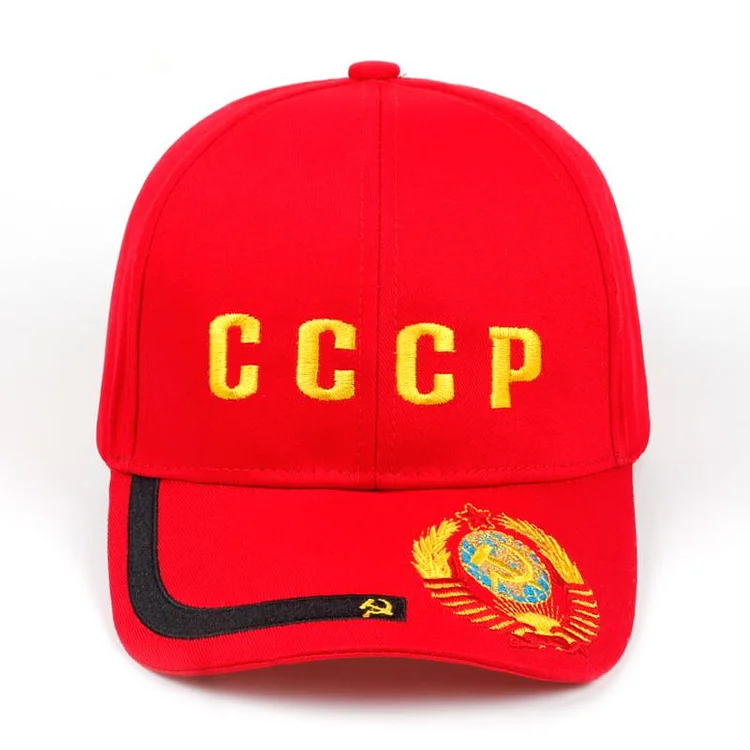 USSR Russian Style Baseball Cap Unisex black Red cotton snapback Cap with 3D embroidery Best quality hats