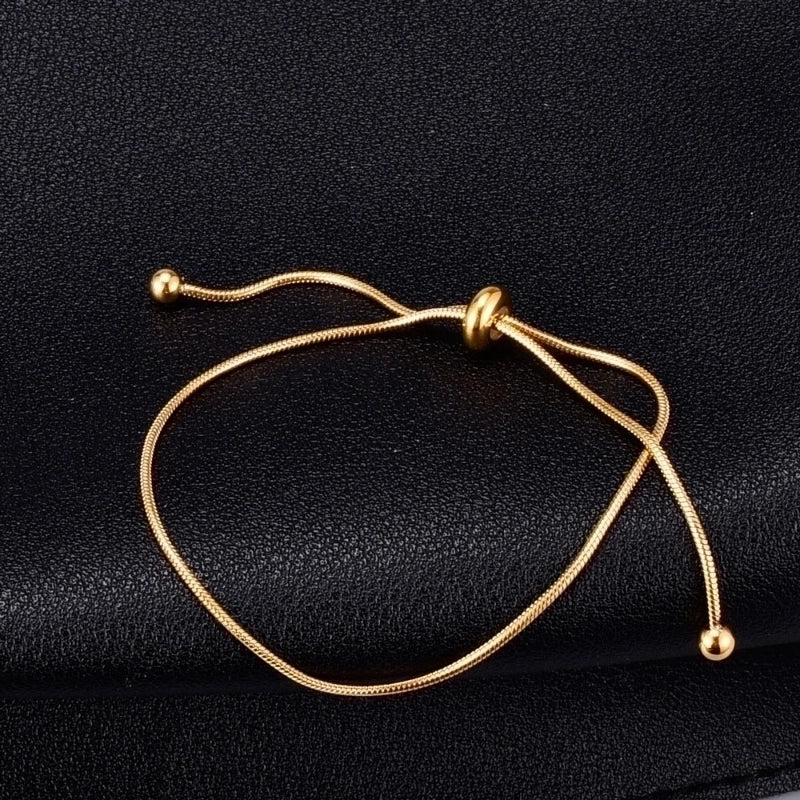 Heart 304 Stainless Steel Titanium Steel 18K Gold Plated Rose Gold Plated No Inlaid Bracelets In Bulk