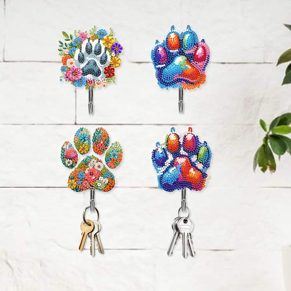 4Pcs Cartoon Acrylic Diamond Art Hanging Hooks Diamond Painting Art Hanger