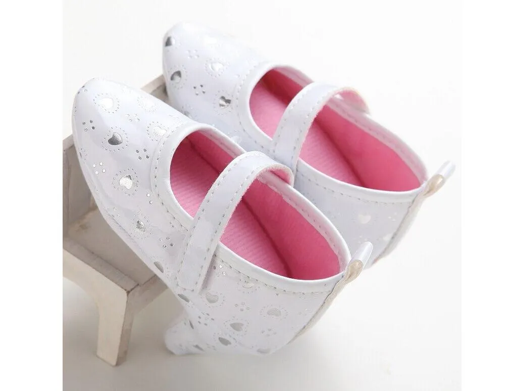 2018 Brand New Newborn Baby Girl Bowknot Shoes High Heels for Photos Prop Princess Toddler Crib Flower Shoes First Walkers 0-18M