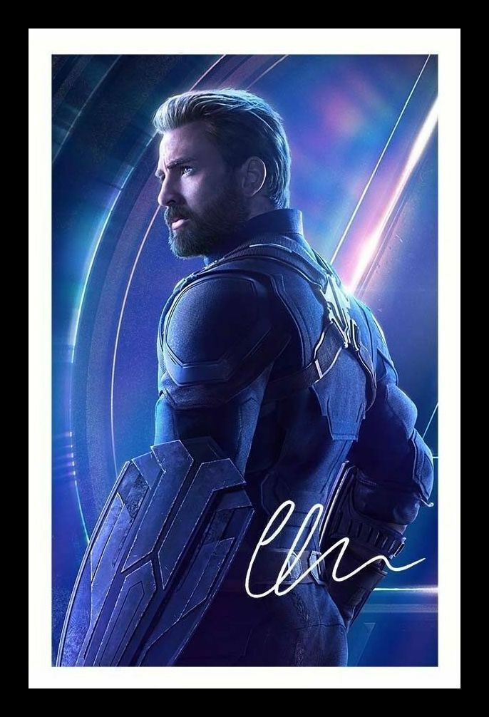 Chris Evans - Avengers Infinity War Autograph Signed & Framed Photo Poster painting