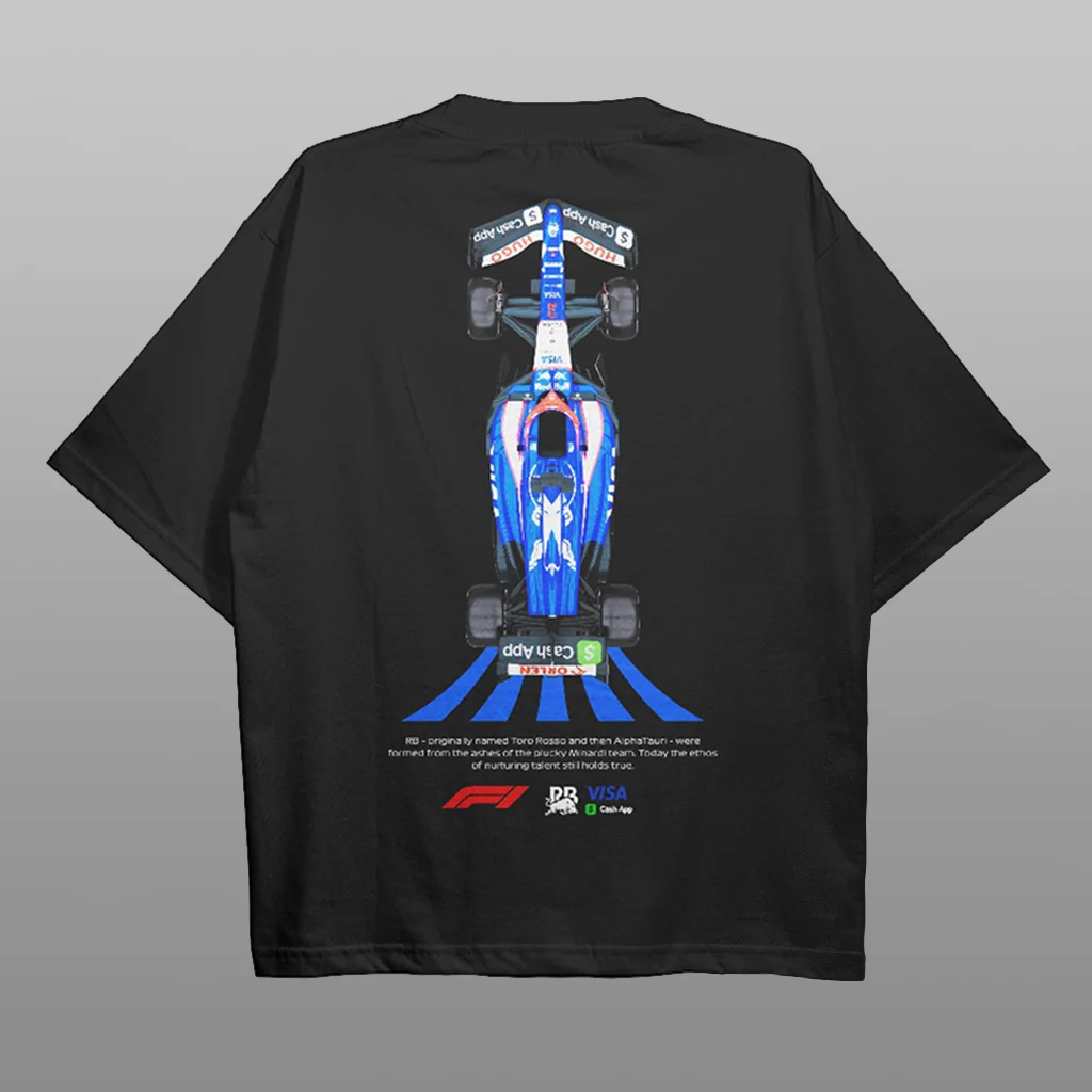 F1_Team_Livery Car Printed Men's Oversized T-shirts