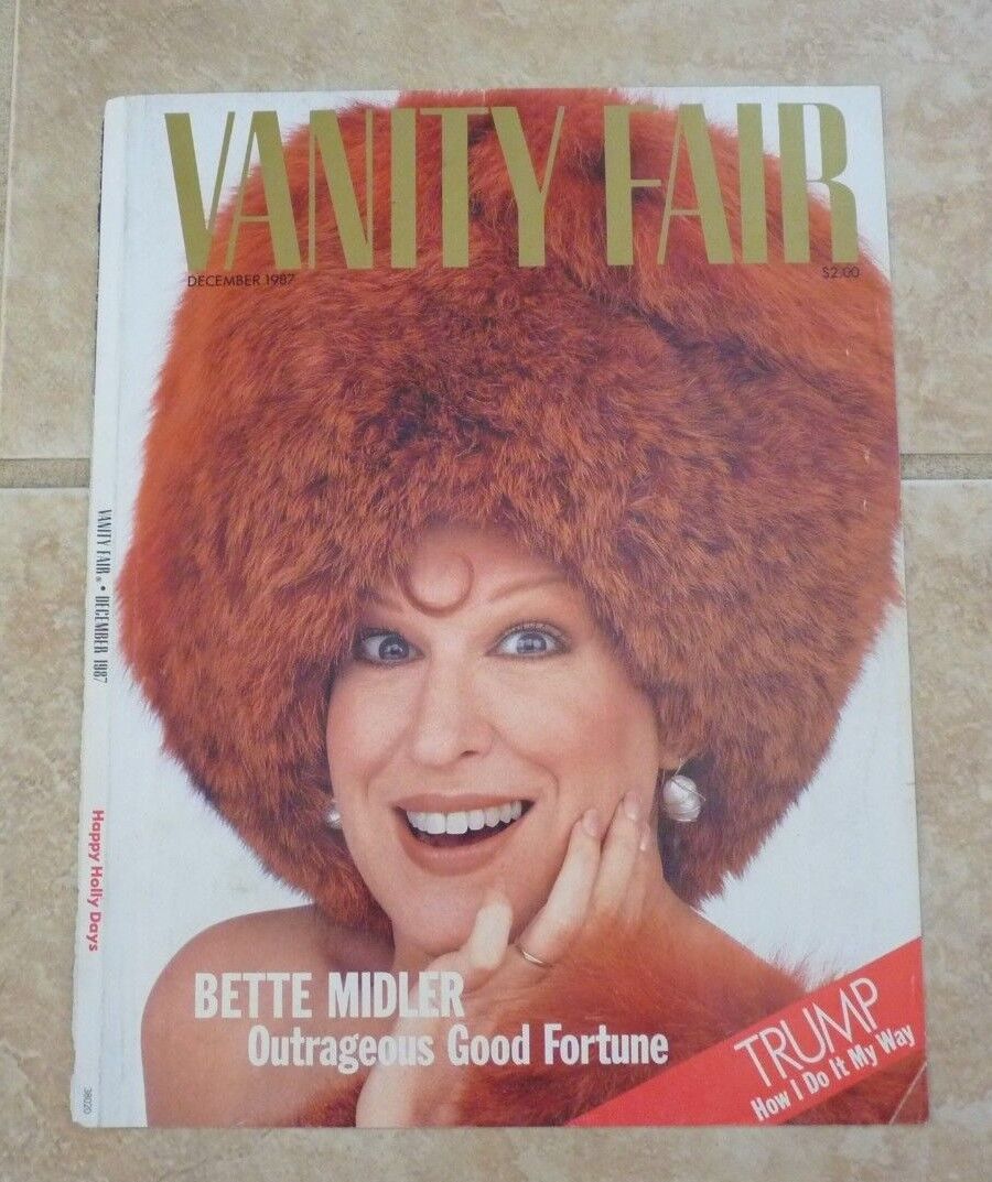 Bette Midler Vanity Fair Magazine Cover ONLY Photo Poster painting Page 8x11